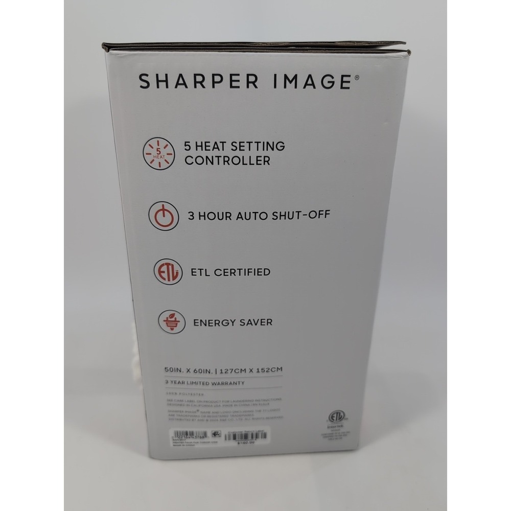 Sharper Image Heated Faux Fur Throw 50in x60in - Cream - New in Box - Picture 2 of 5